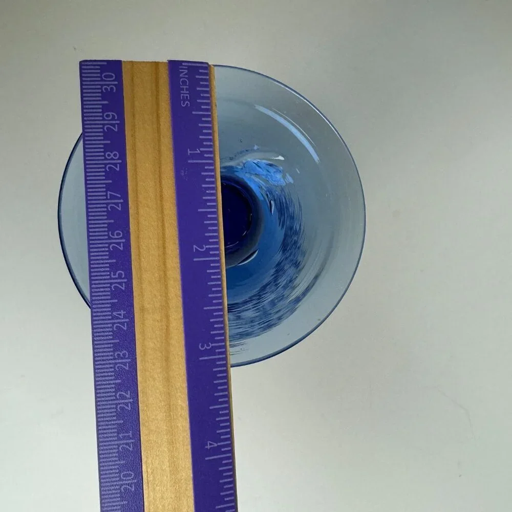 Vintage Blue Wine Glass Goblet